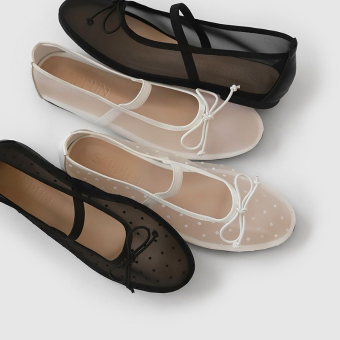 Chloe メッシュ メリージェーン フラットシューズ (1cm) | SAPPUN
