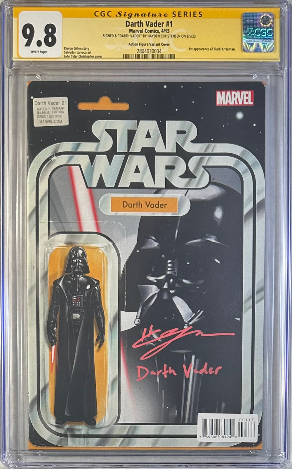 DARTH VADER #1 ACTION FIGURE VARIANT COVER CGC SS 9.8 SIGNED BY