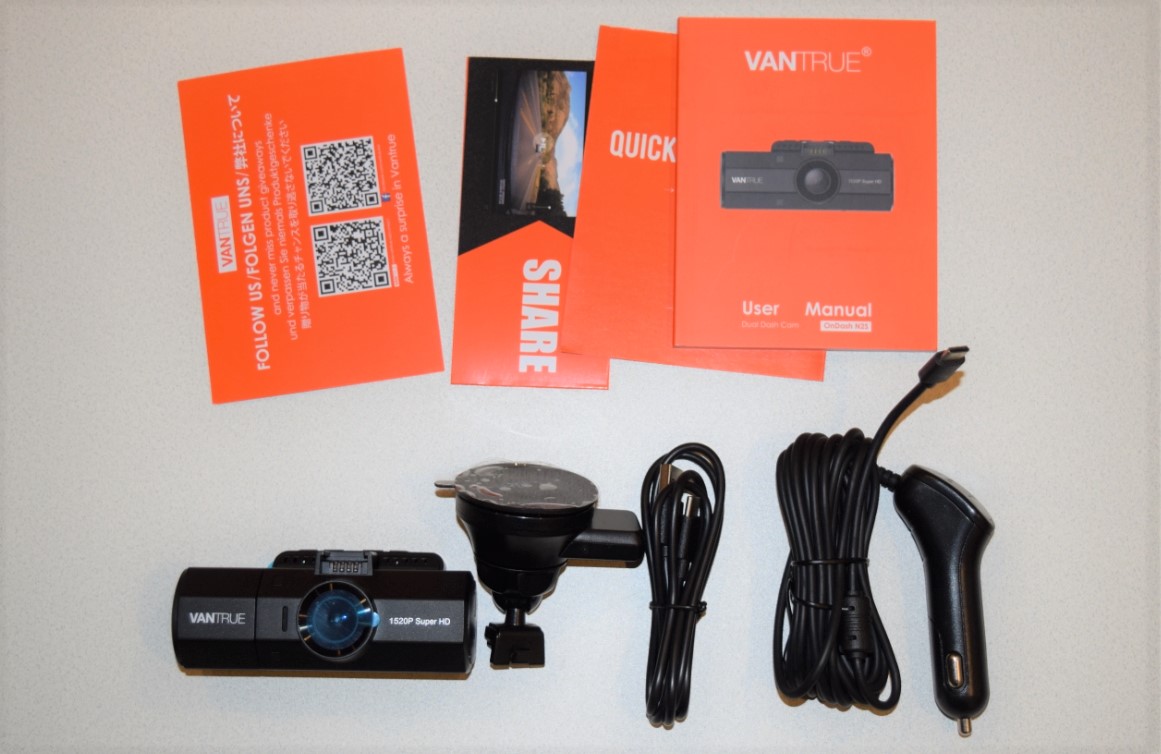 最強の一体化2カメラドラレコ VANTRUE「N2S」の実機レビューと評価！