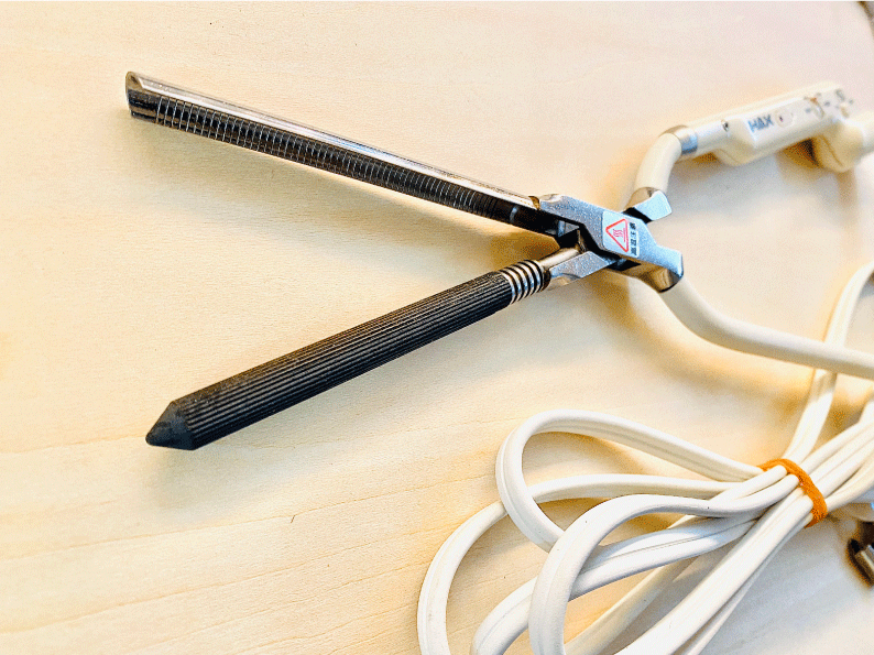 理容☆完動品☆6mm5角コンピューター アイロン HAKKOR八光 理容 ☆理容