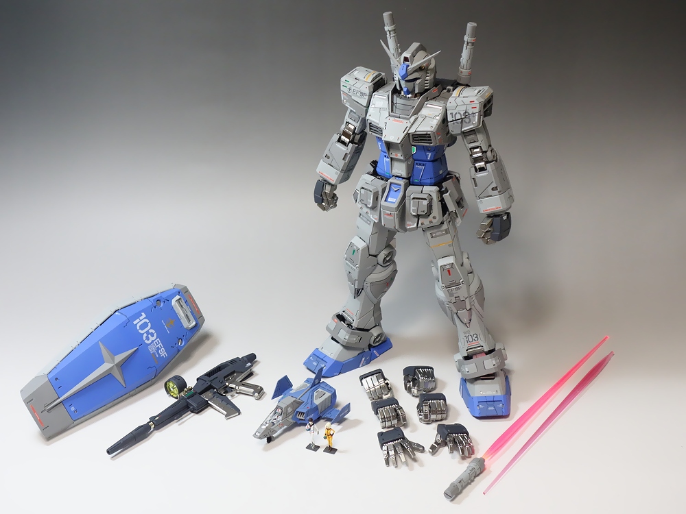 全塗装【プレミアムプラス完成品】バンダイ PG UNLEASHED 1/60 RX-78-3