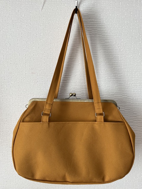 がま口バッグ マスタード（無地） | G3sewing