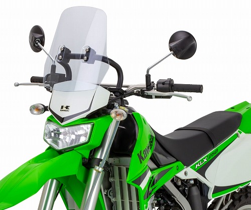 ZETA アドベンチャーウインドシールド KLX250(08-16)/DﾄﾗｯｶｰX 品番ZE70