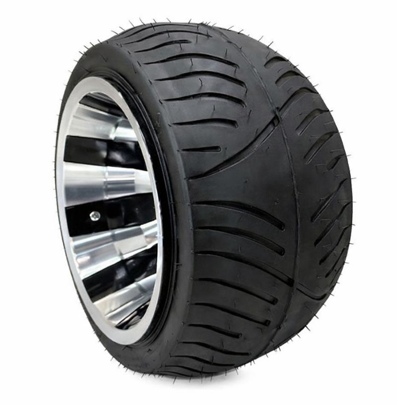 4stジャイロ用ツートンアルミホイール扁平タイヤ＆スペーサーセット