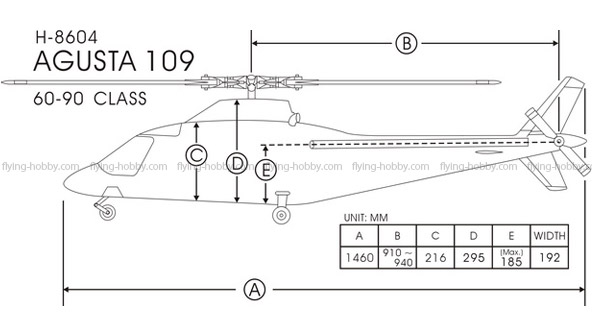 Fun-key アグスタA109 90クラス用ボディ※予約受付 | ホビーショップ