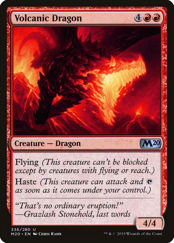 Volcanic Dragon · Core Set 2020 (M20) #336 · Scryfall Magic: The