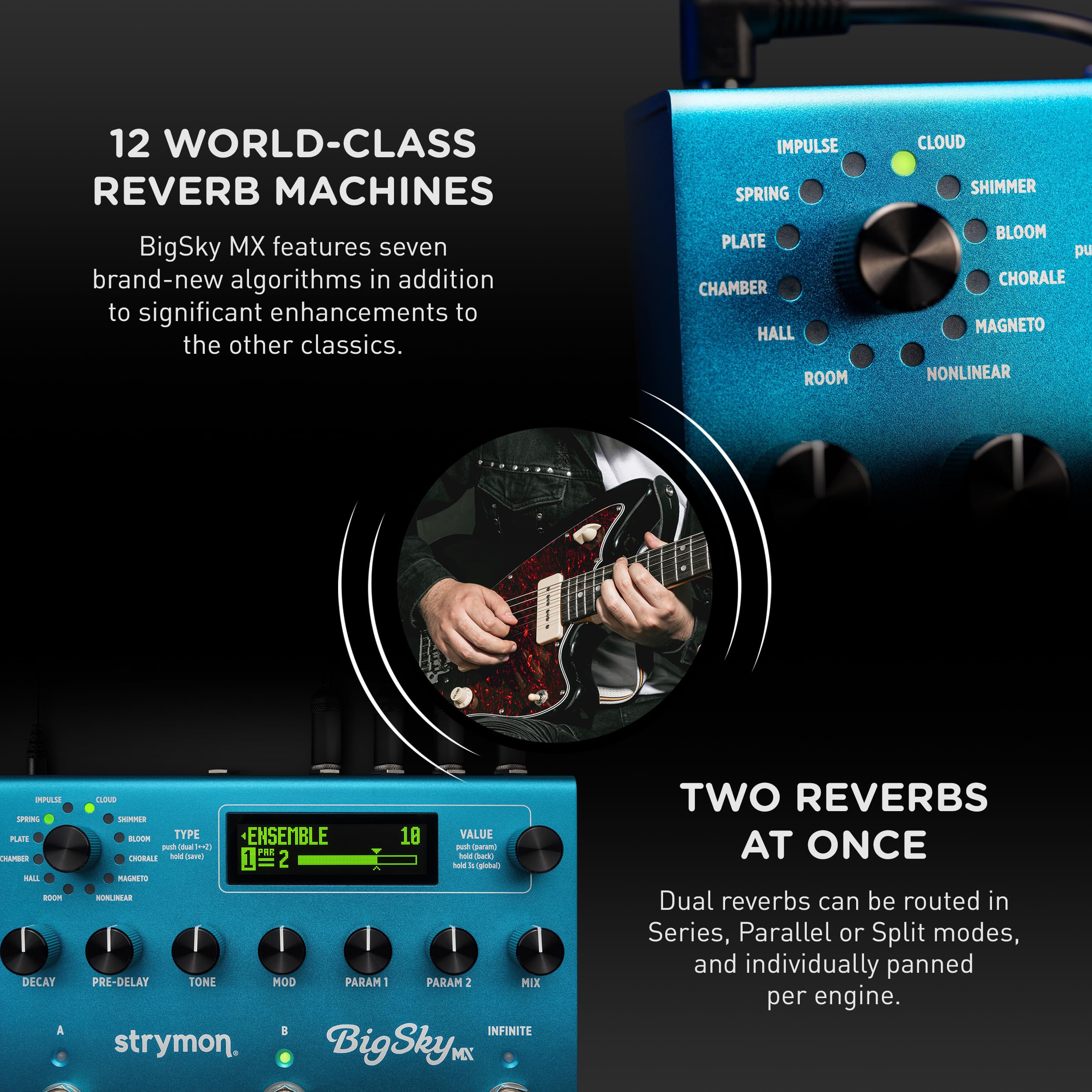 Pedal De Efeitos De Guitarra Reverb Workstation Strymon Bigsky Mx