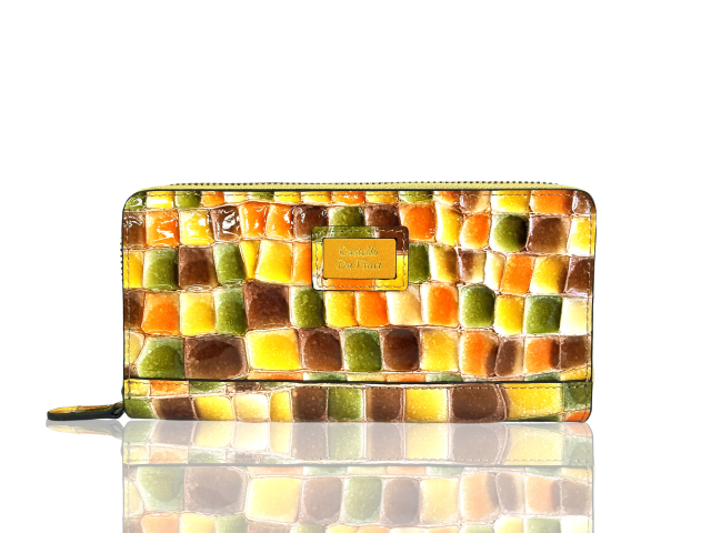 Castello Da Vinci -カステロダヴィンチ Mosaic Croco / Flap Wallet