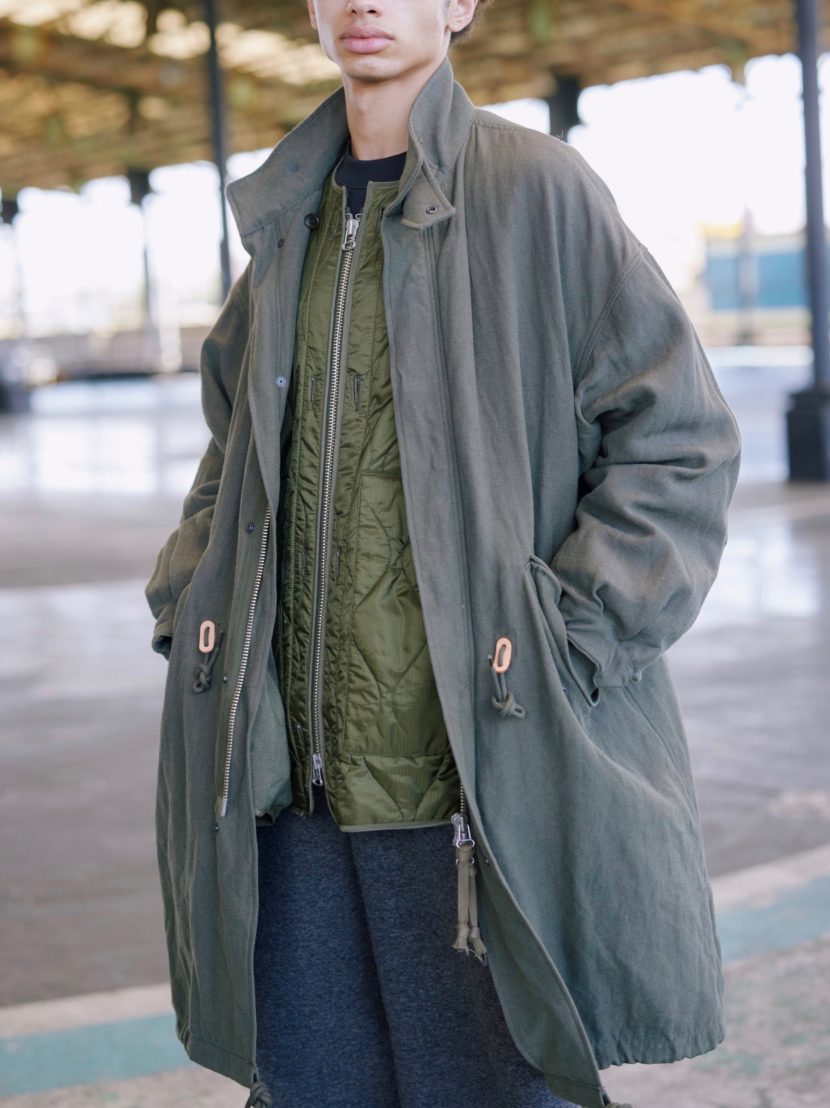 MARKA マーカ 22aw “ウール リネン バックサテン モッズパーカー