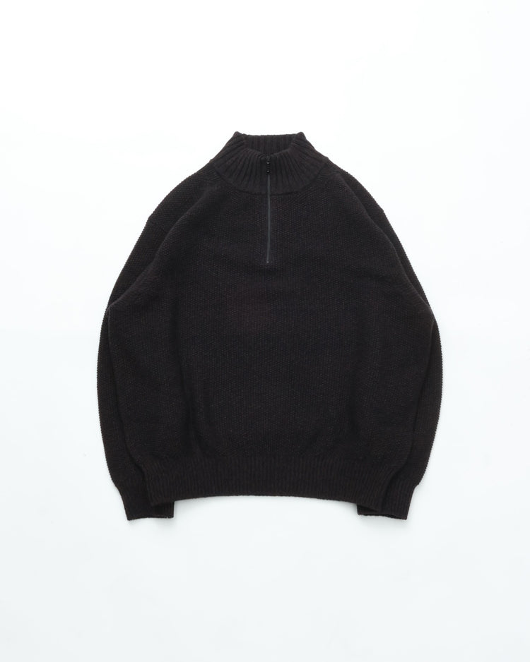 crepuscule Wool Kanoko Half Zip P/O BLACK – CASDAY / キャスデイ