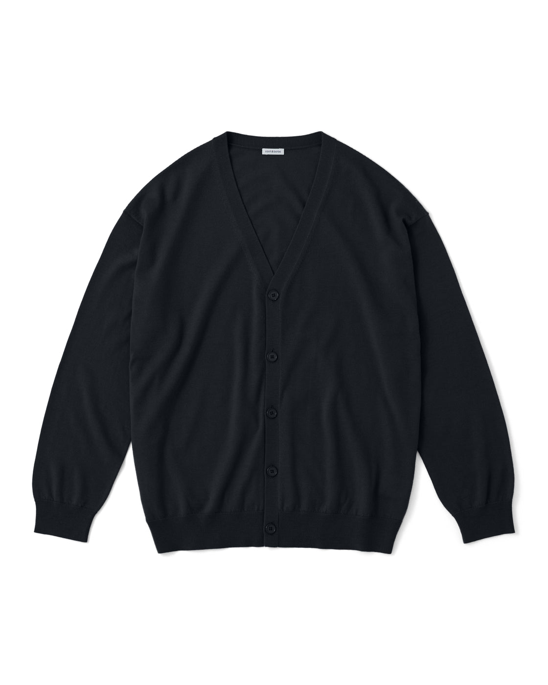 ウーステッドカシミヤ 150 カーディガン, Black – cash & barba