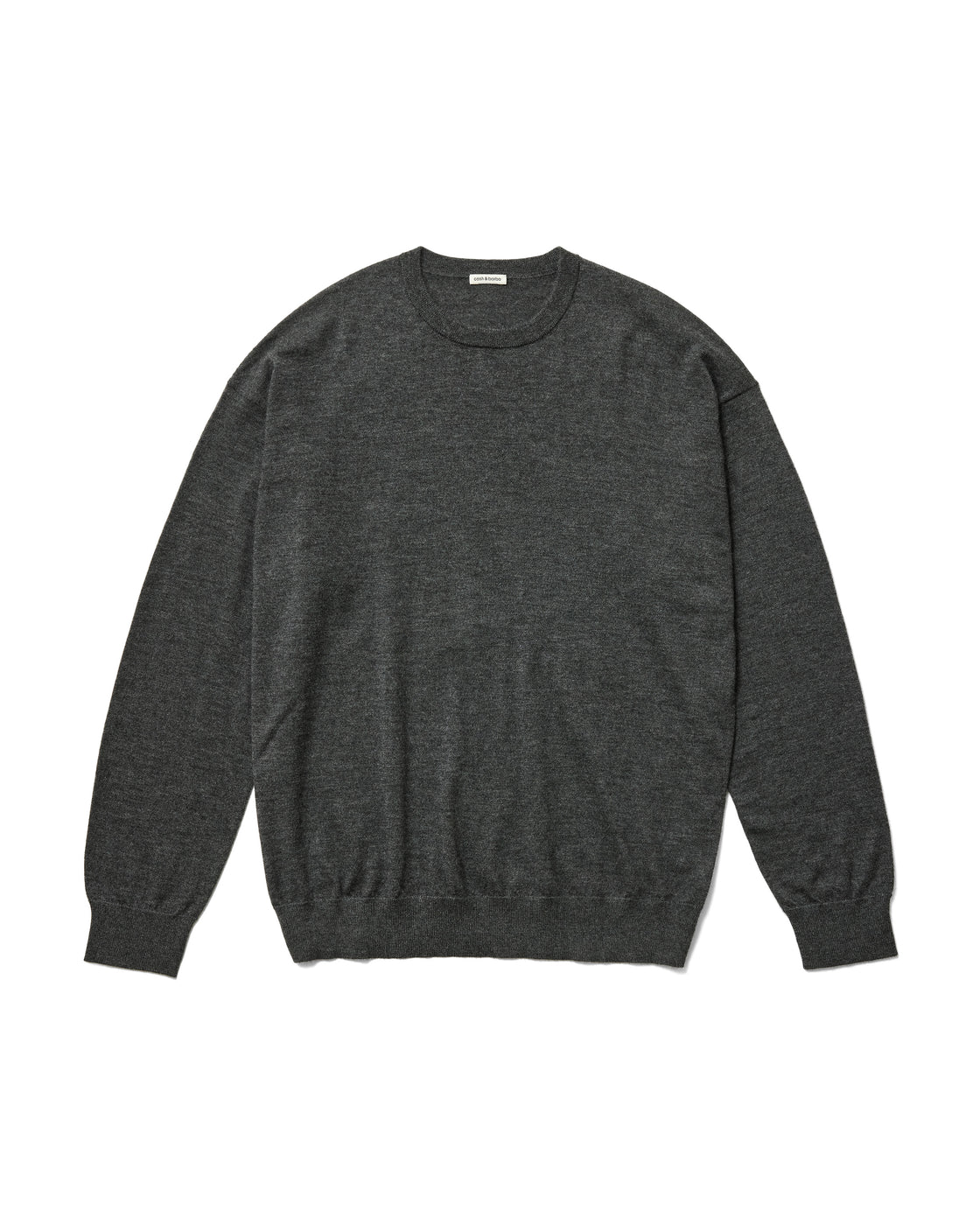 ウーステッドカシミヤ 150 クルーネック, Top Gray – cash & barba
