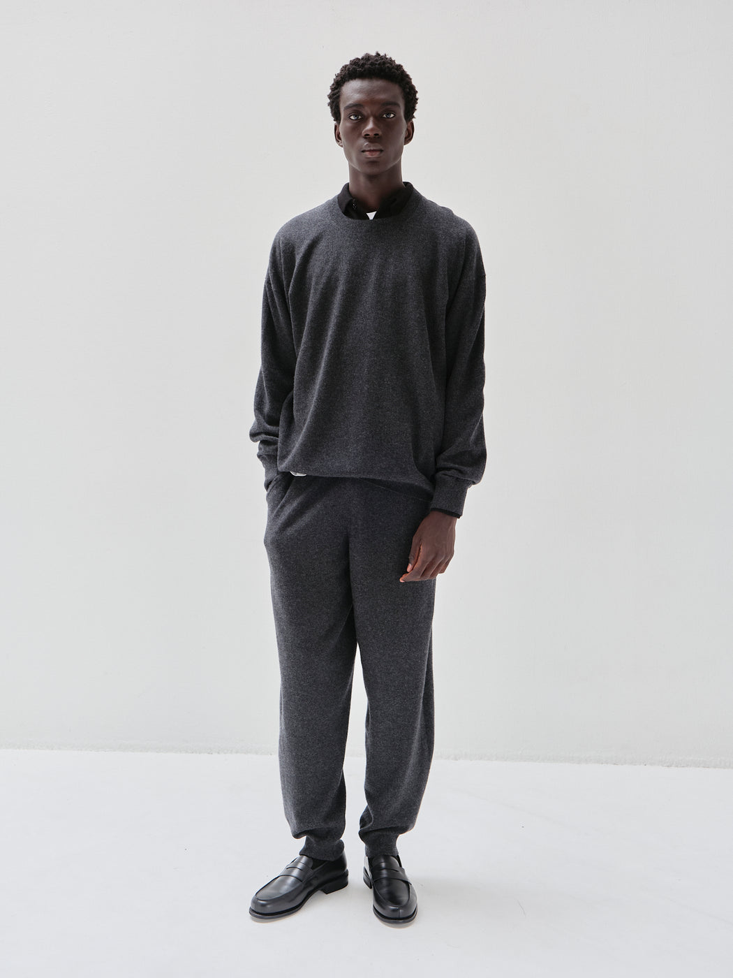 モンゴリアンカシミヤ セットアップ, Top Gray – cash & barba