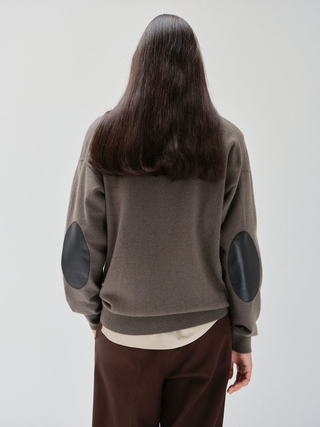 モンゴリアンカシミヤ エルボーパッチ ポロ, Sage Green – cash & barba