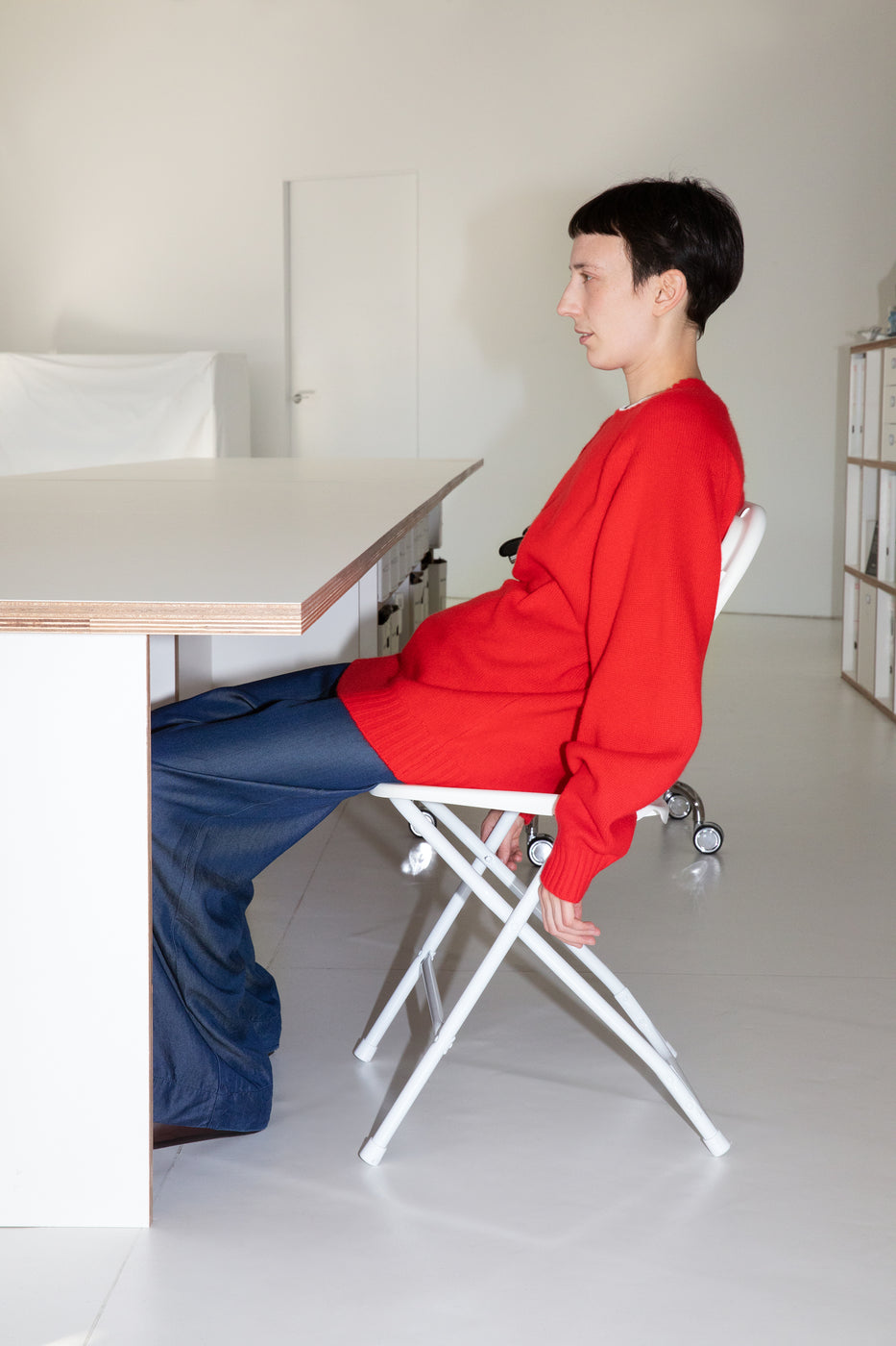 キャッシュベイビー クルーネック ニット, Tomato Red – cash & barba