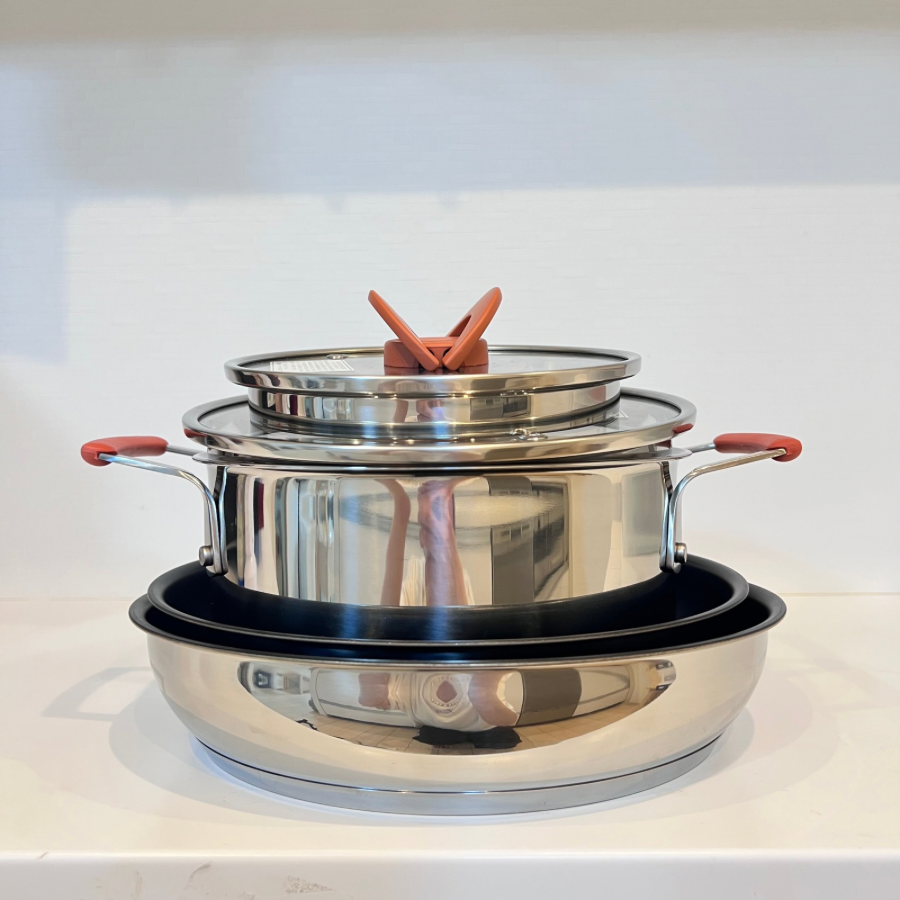 オプティスペース ティファール フライパン セット IHステンレス 4点