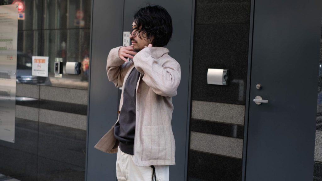 LINEN WOOL SILK SHARK SKIN SHIRTS JACKET (AURALEE) | CATHEDRAL