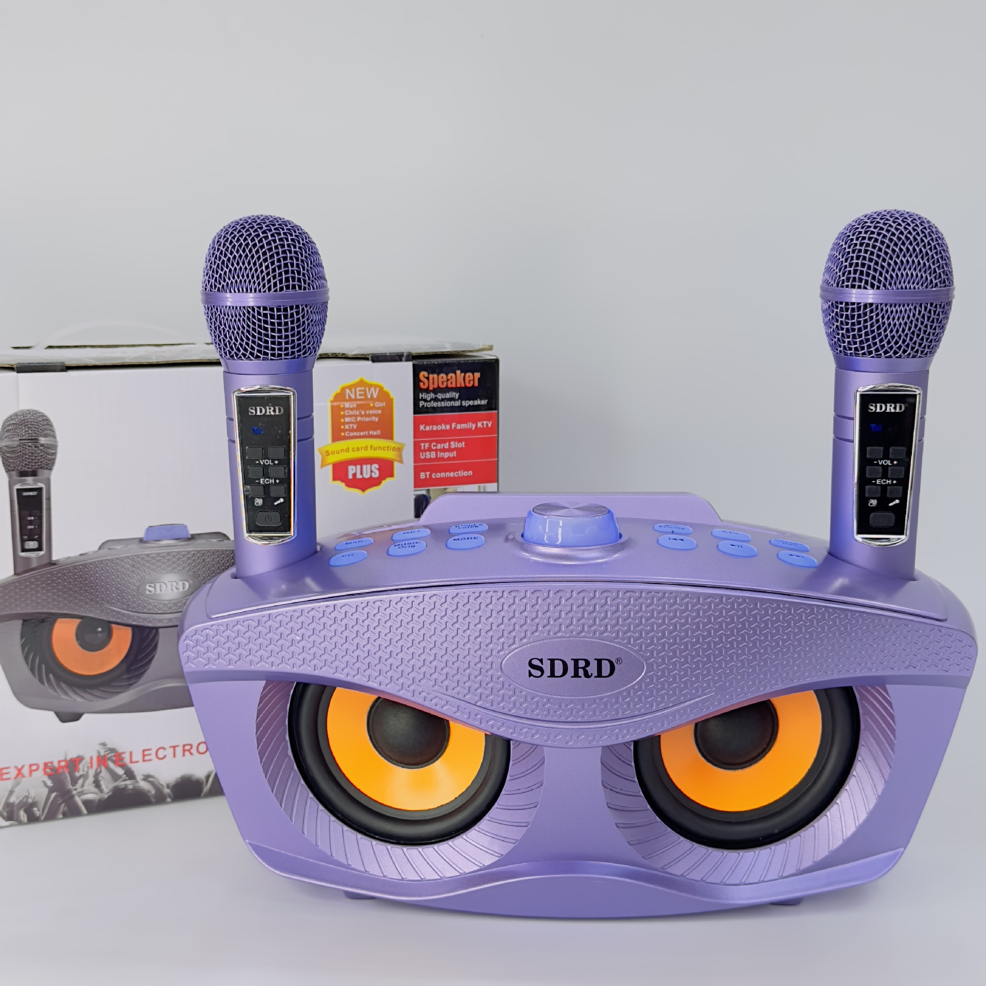 ポータブルワイヤレスカラオケスピーカー,SD306 plus,KTVファミリー,高