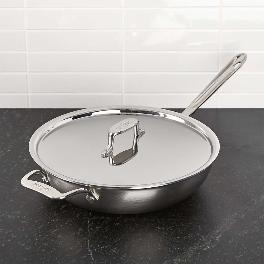 All-Clad d5 Brushed Stainless Steel 4-Qt Weeknight Pan with Lid +