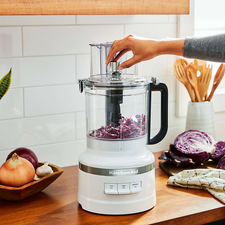 KitchenAid White 13-Cup Food Processor + Reviews | Crate & Barrel