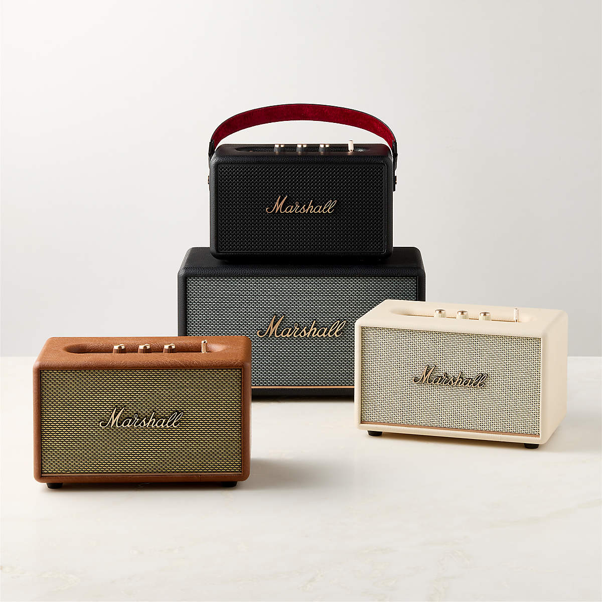 Marshall Acton III Brown Vintage Bluetooth Speaker + Reviews | CB2