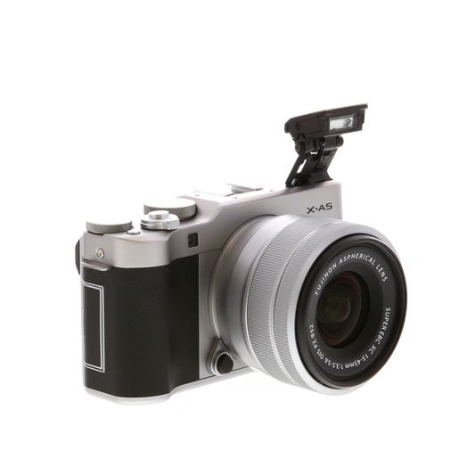 FUJIFILM X-A5 Mirrorless Camera, Black Leatherette/Silver {24.2MP