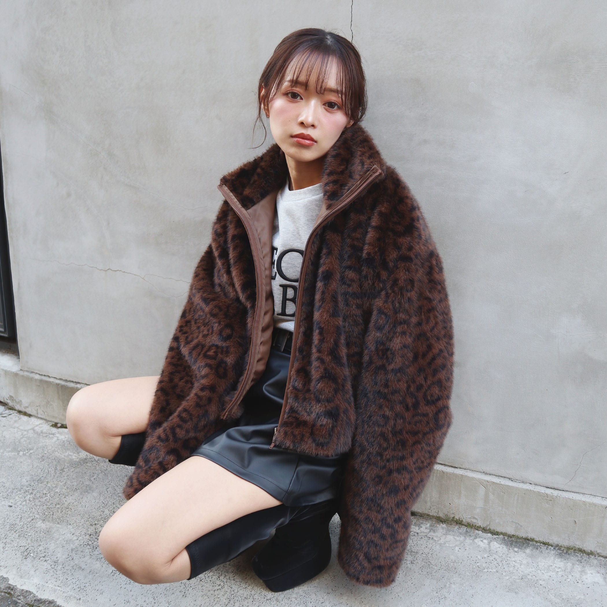 MIXシャギーレオパード柄ジャケット｜コート｜CECIL McBEE(セシル