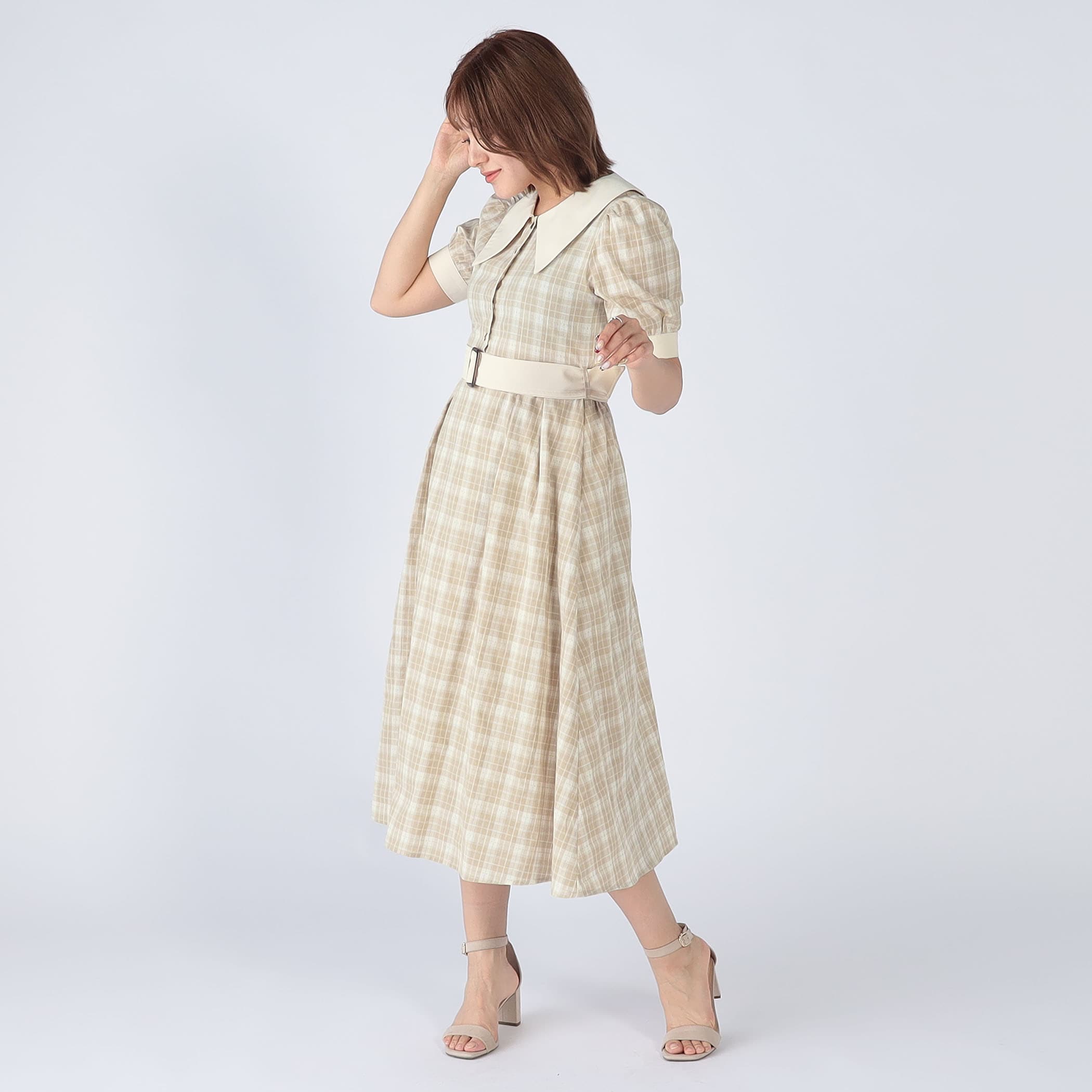 チェック柄ベルト付きワンピース｜ワンピース｜CECIL McBEE(セシル