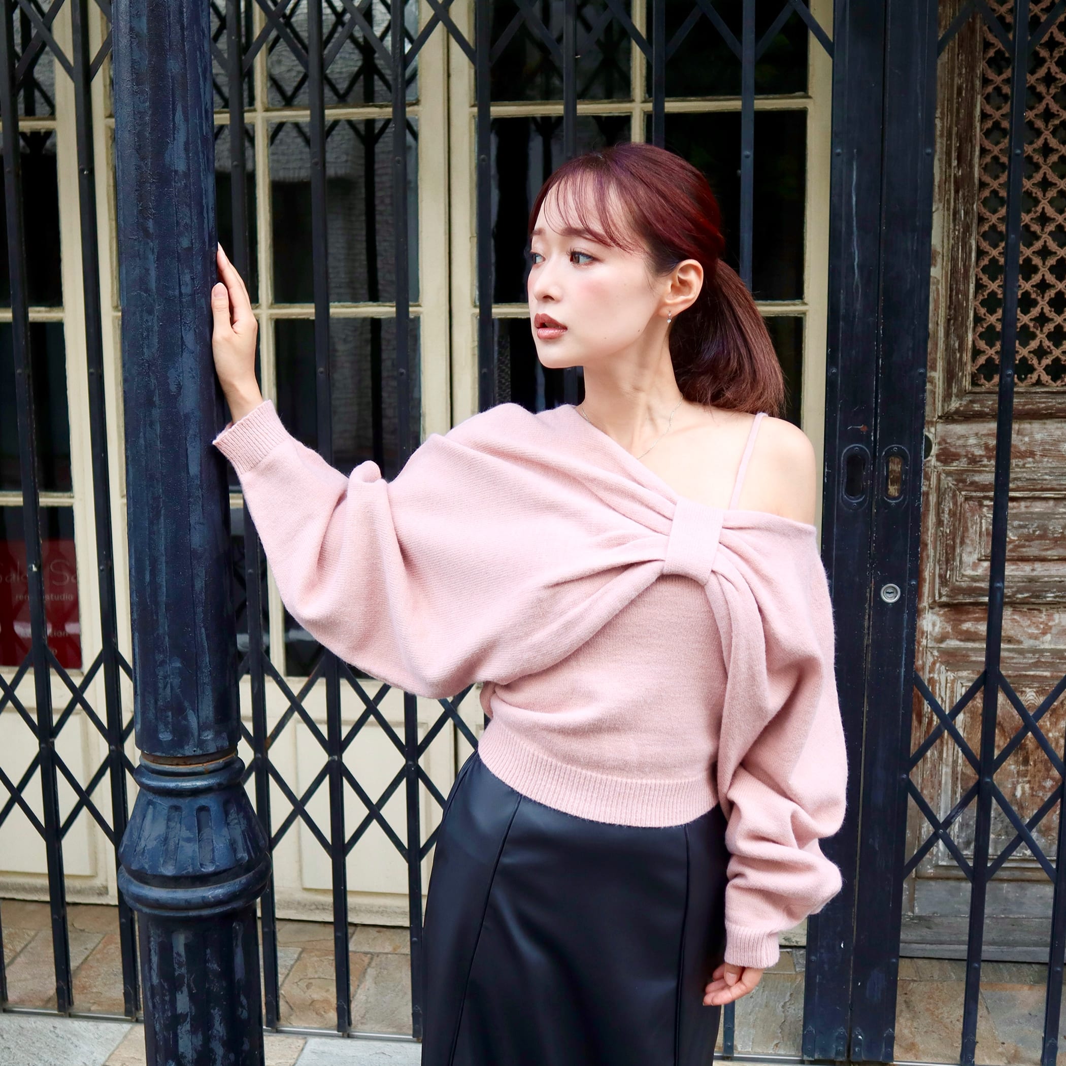 リボンボレロxキャミソールSET｜ニット｜CECIL McBEE(セシルマクビー