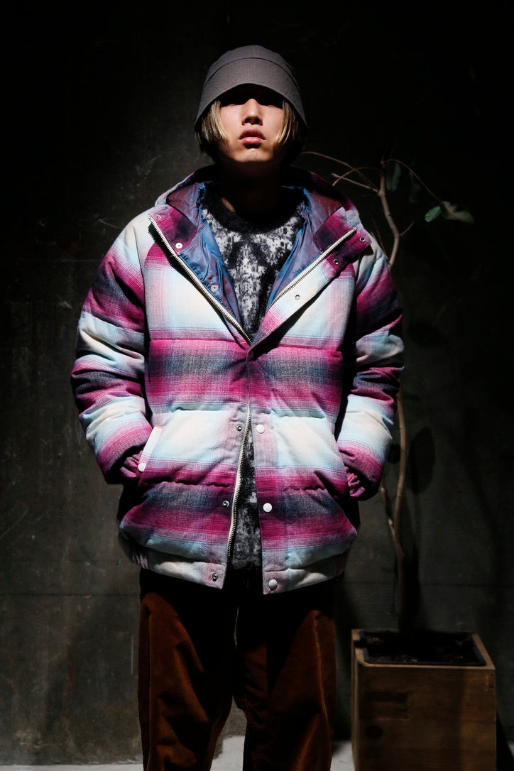 SUGARHILL（シュガーヒル）のHERRINGBONE OMBRE DOWN JACKET（PINK