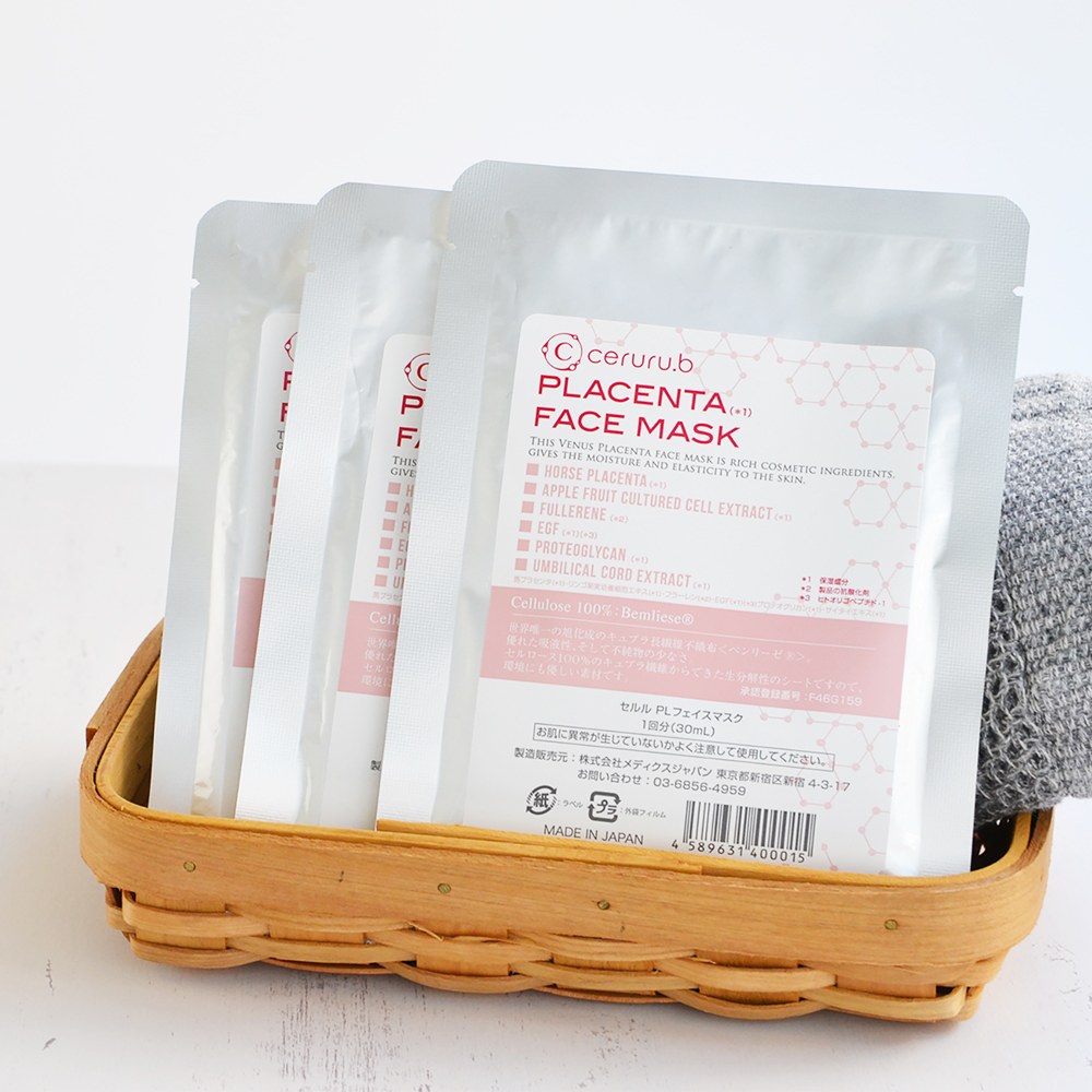 ceruru.b】セルル プラセンタフェイスマスク プラス 5枚入り