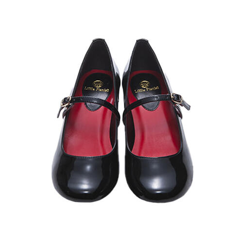 リトルピアニスト ピアノシューズ〔ブラックエナメル/シャンパン