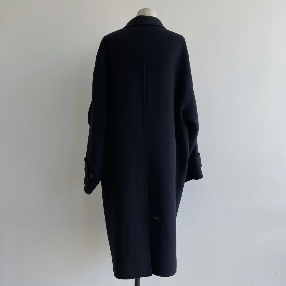 nokcha original】HAND MADE oval coat/navy - NOKCHA