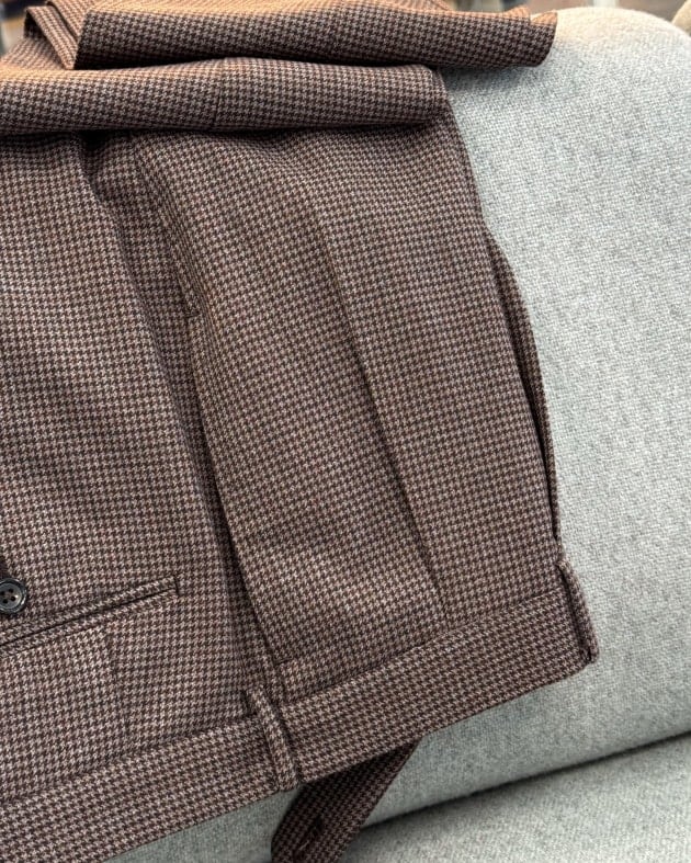 BEAMS F〉24AW ハンドラインモデル『ブラウンチェックスーツ