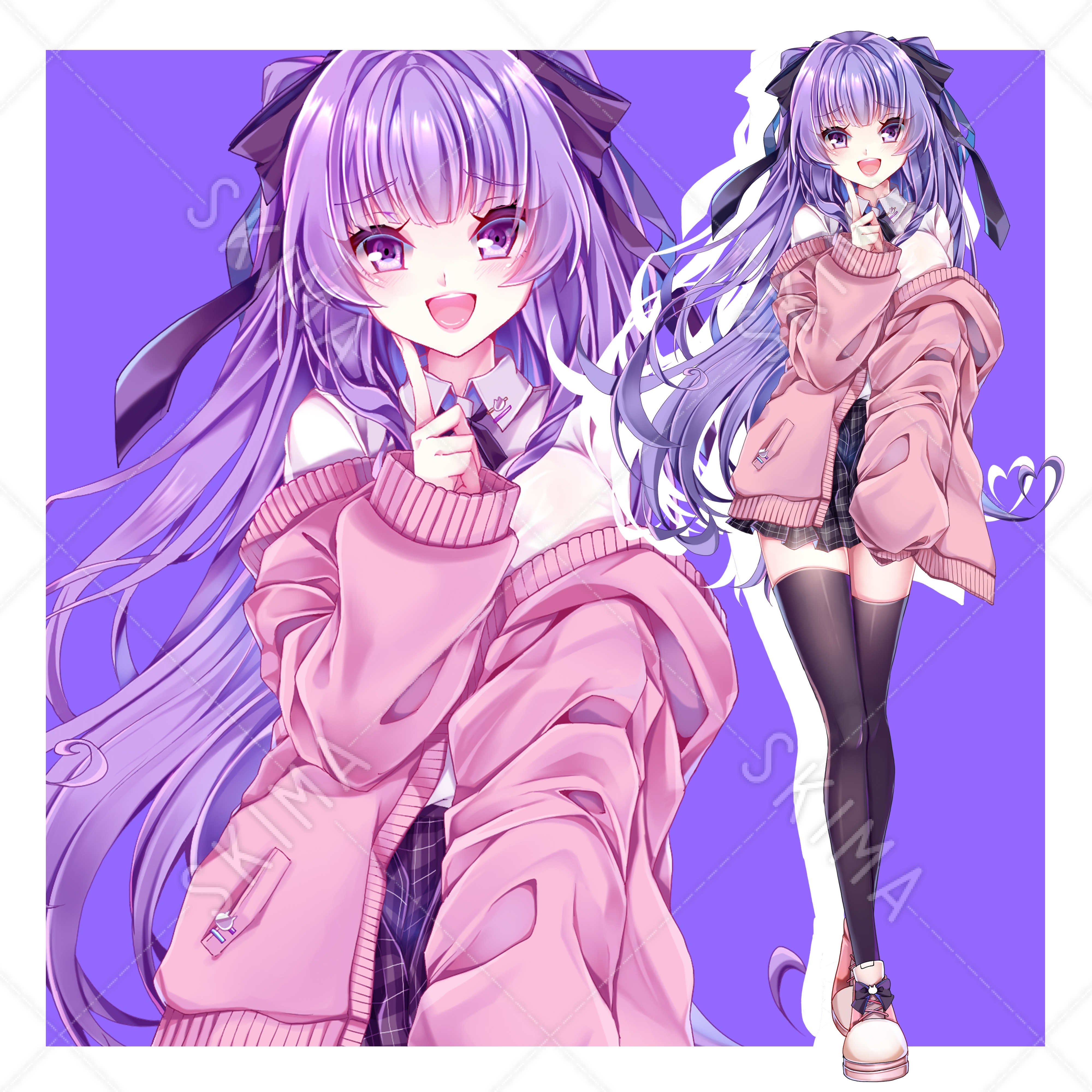 ツーサイドアップの女性キャラクター | SKIMA（スキマ）