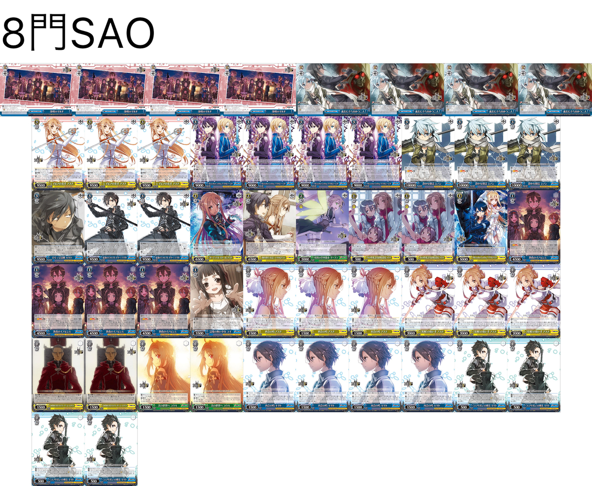 デッキレシピ】SAOの魅力を知った男 - 紳士的にヴァイスシュヴァルツ！