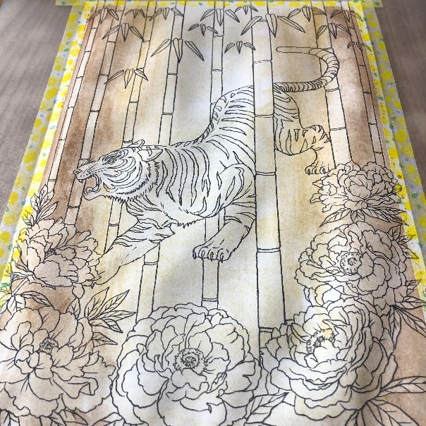 脳がみるみる若返るぬり絵 花鳥風月】虎と竹林 - 塗り絵のある暮らし