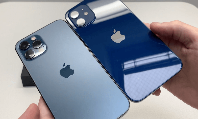 色比較】iPhone 12 ブルーとiPhone 12 Pro パシフィックブルーのカラー