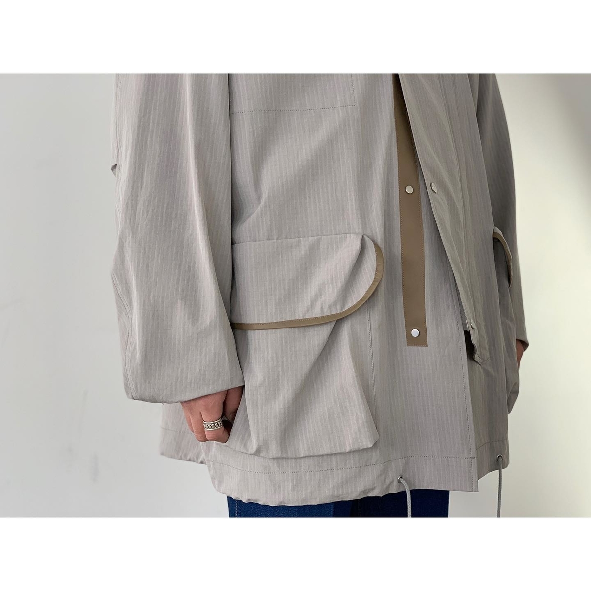 AURALEE / WASHED FINX RIPSTOP CHAMBRAY BIG FIELD BLOUSON - Burnish