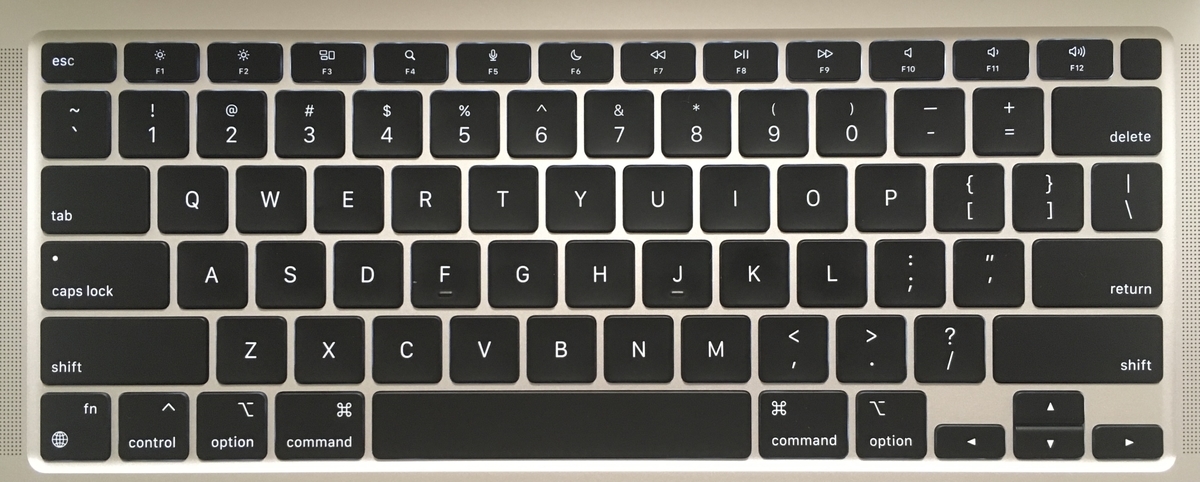 JISキーボードかUSキーボードか 【M1 MacBook Air を購入】 - Hakuto-日記