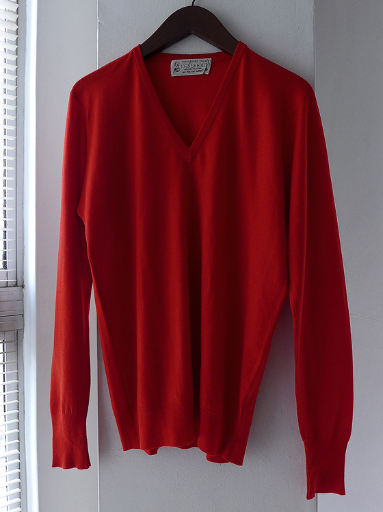 1970s Vintage JOHN SMEDLEY V-Neck Knit Dead Stock ヴィンテージ英国