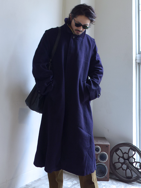 1980s Vintage Burberrys Loden Coat Navy ヴィンテージバーバリー