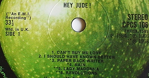 UK盤 HEY JUDE （CPCS106）Apple輸出用レーベル - shadow_pmcのブログ