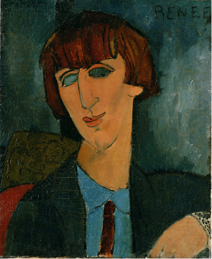 アメデオ・モディリアーニ ルネ・キスリングの肖像 油絵肉筆模写