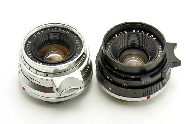 ライカズミクロン35mmF2」第1世代8枚構成と第2世代6枚構成を比較