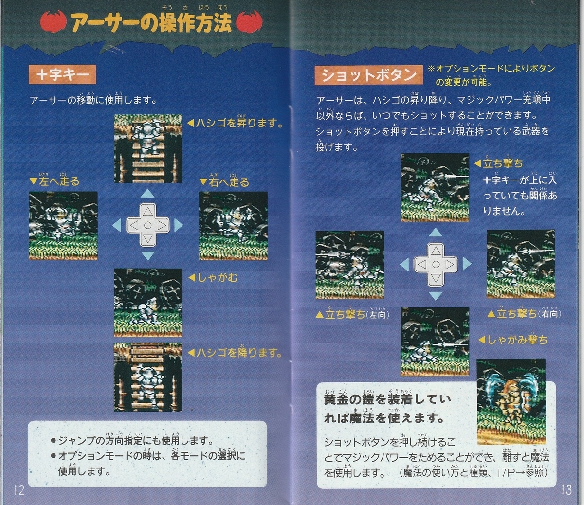 超魔界村』1991年／スーパーファミコン - レトロゲームの説明書保管庫