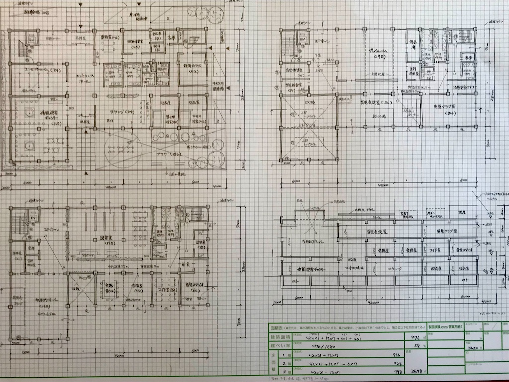 一級建築士《製図》フリーハンド考察 - +αな暮らし