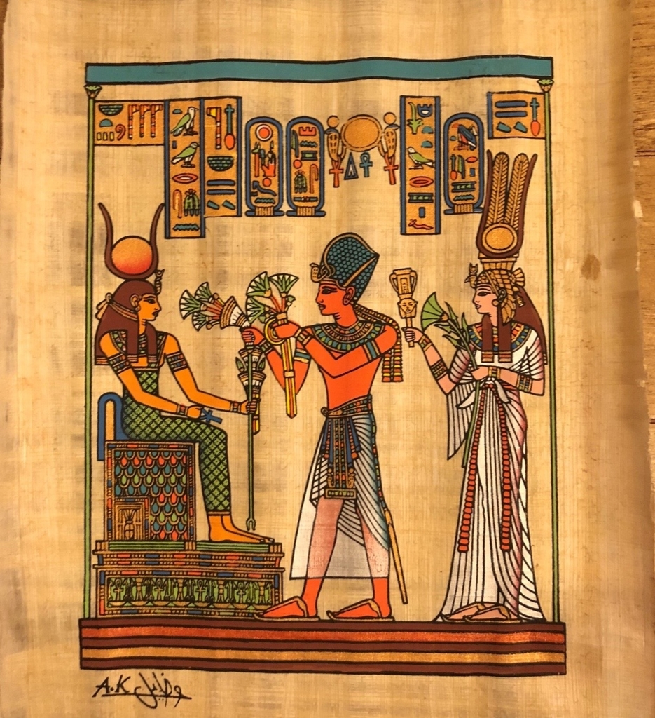 エジプト ギザ パピルス店「Aegyptus Papyrus」で実演とお買い物