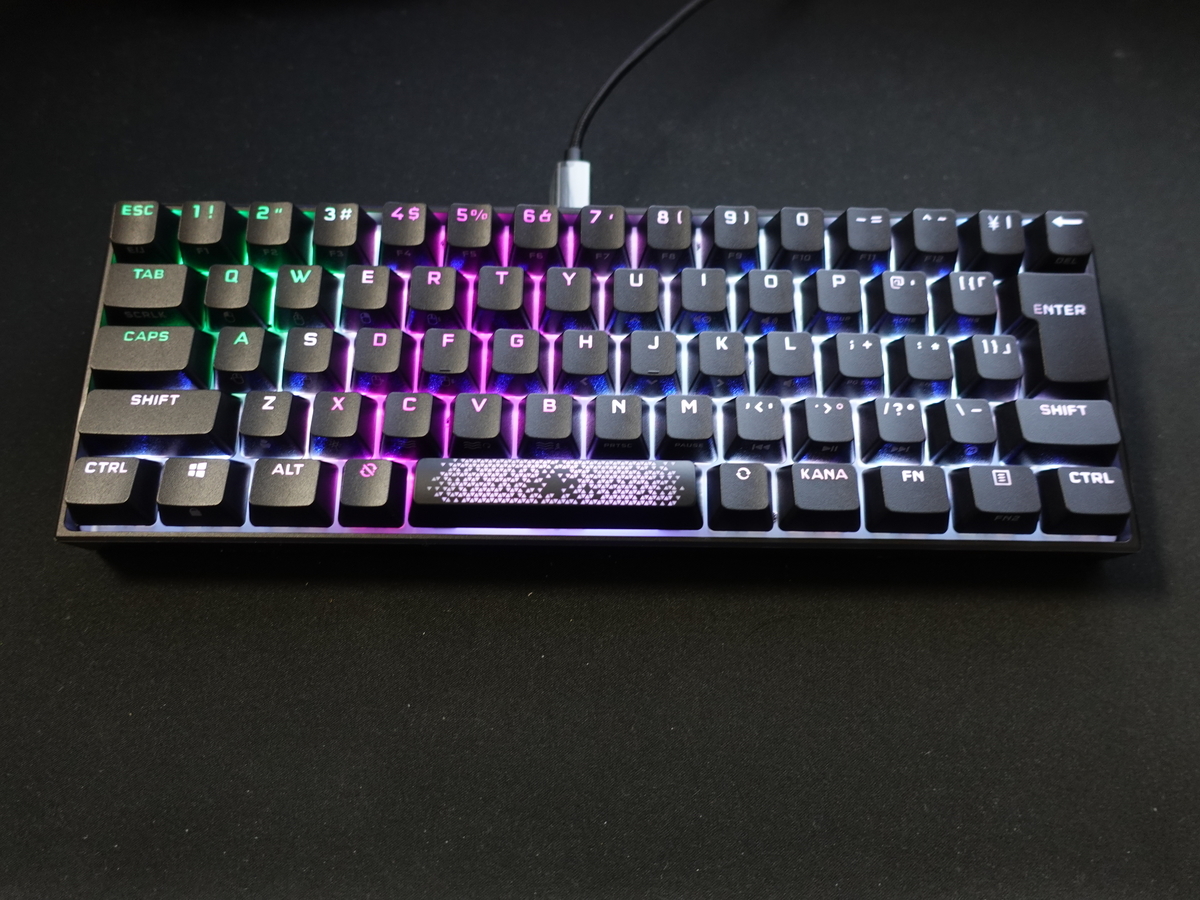 CORSAIR K65 RGB MINI 銀軸 日本語配列のレビュー】ポーリングレート