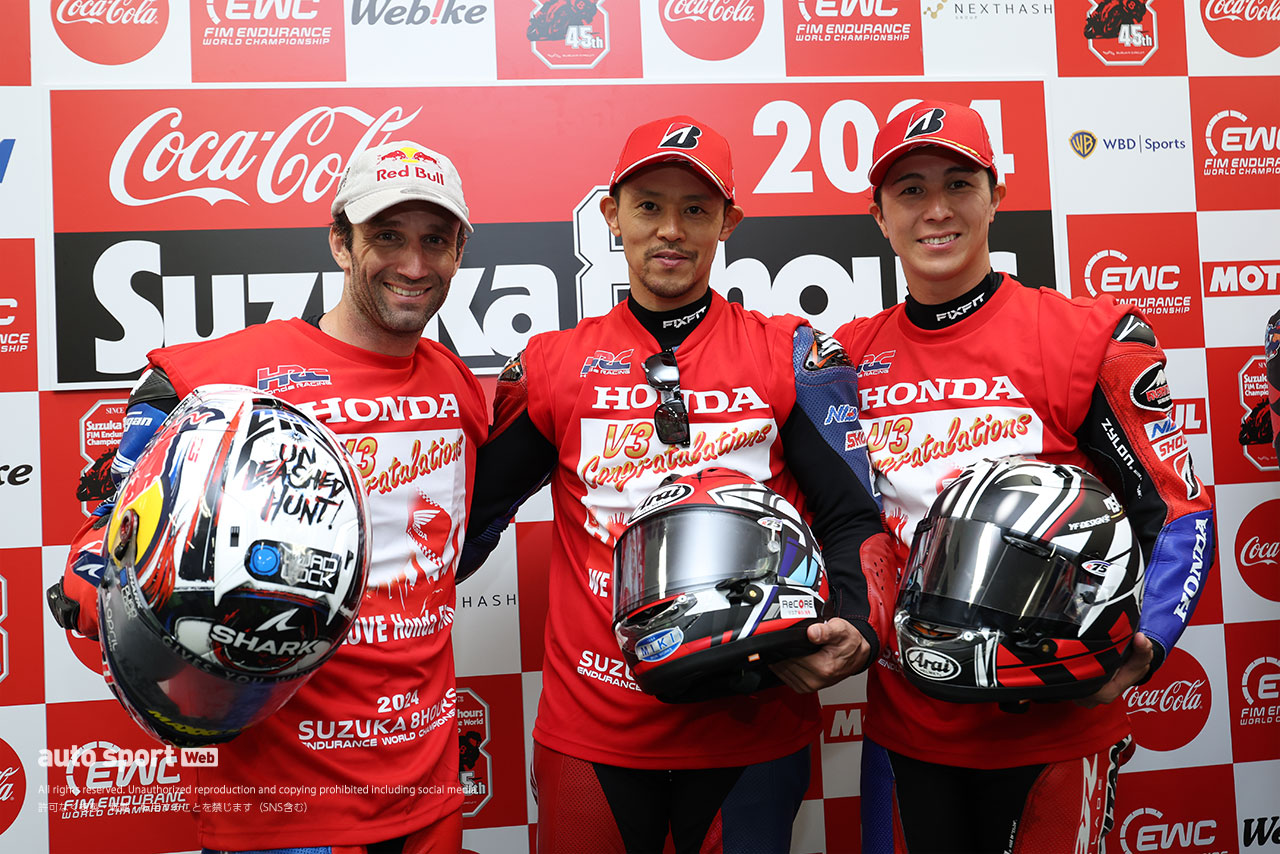 鈴鹿8耐：3連覇飾ったTeam HRCの優勝記念Tシャツが受注受付開始。販売